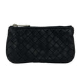 Bottega Veneta Coin Case Intrecciato Black with Key Ring Leather