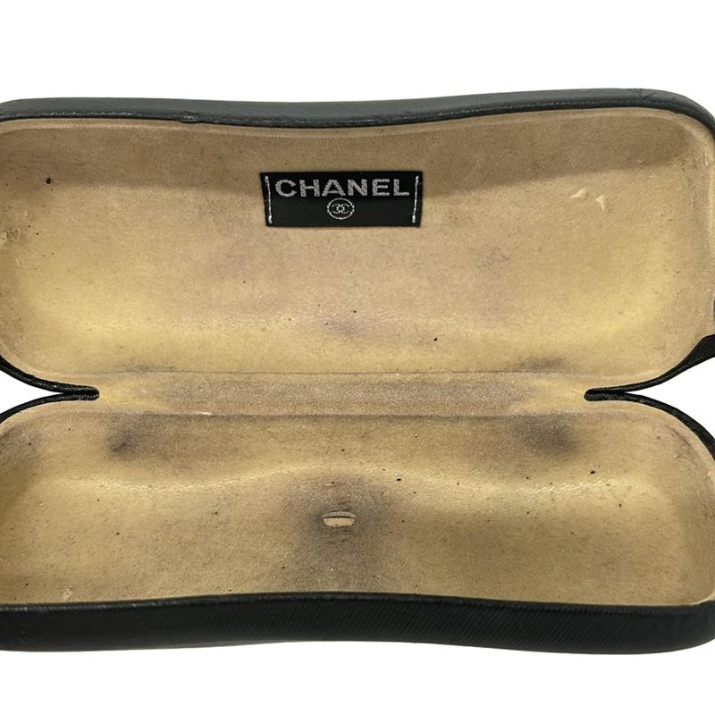 Chanel Sunglasses Dark Gray Pink Beige CC Logo Dark X