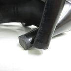 Hermes Glam 75 Sandals Leather Kelly Buckle 35.5 Black Strap X