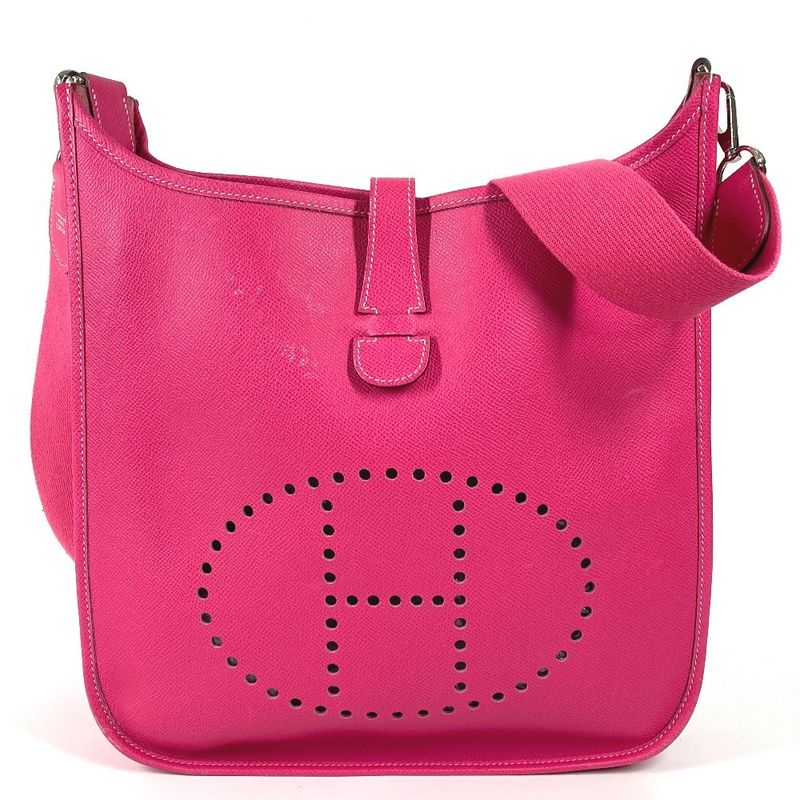 Hermes Shoulder Bag Evelyne 3 GM Epsom Rose Tyrian Pink