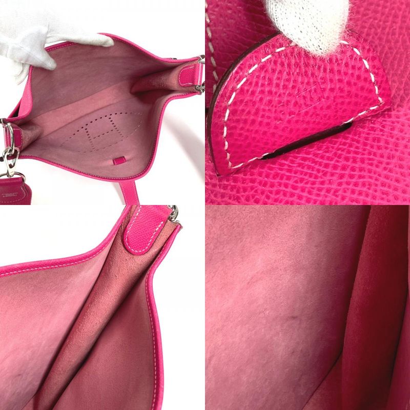 Hermes Shoulder Bag Evelyne 3 GM Epsom Rose Tyrian Pink