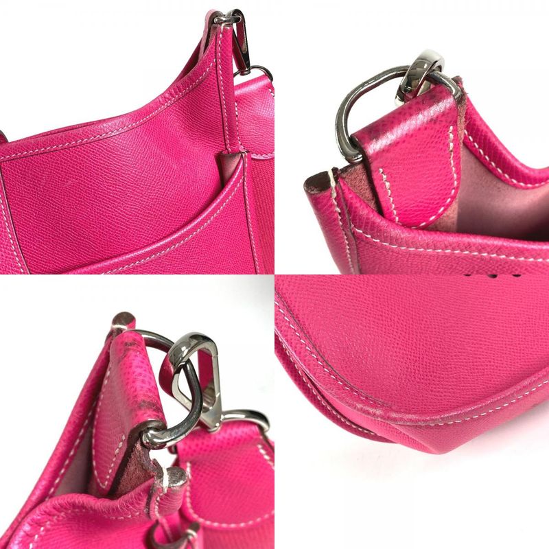 Hermes Shoulder Bag Evelyne 3 GM Epsom Rose Tyrian Pink