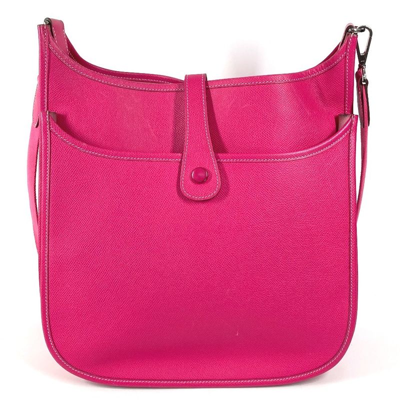 Hermes Shoulder Bag Evelyne 3 GM Epsom Rose Tyrian Pink