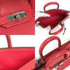 Hermes Handbag Tiny Birkin Leather Red — view 8