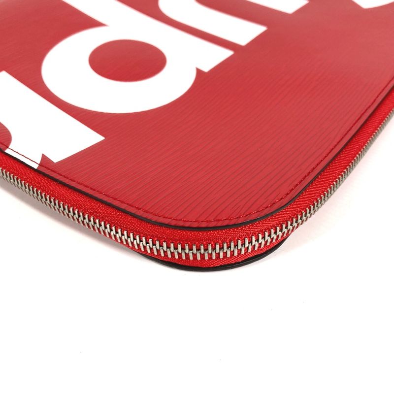 Louis Vuitton Clutch Pochette Jour GM Epi Leather Red White