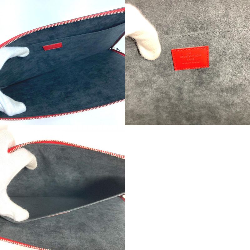 Louis Vuitton Clutch Pochette Jour GM Epi Leather Red White