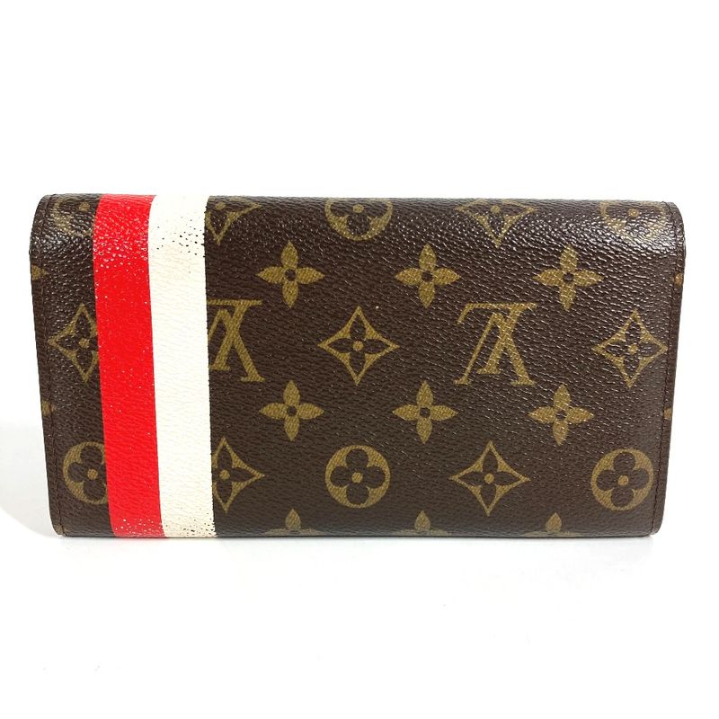 Louis Vuitton Wallet Portefeuille Sarah Monogram Brown Red