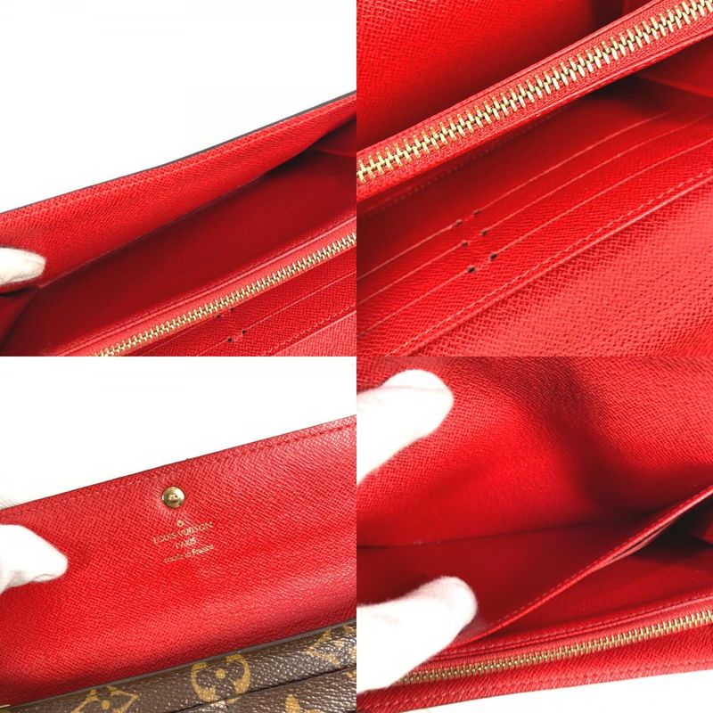 Louis Vuitton Wallet Portefeuille Sarah Monogram Brown Red