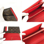 Louis Vuitton Wallet Portefeuille Sarah Monogram Brown Red