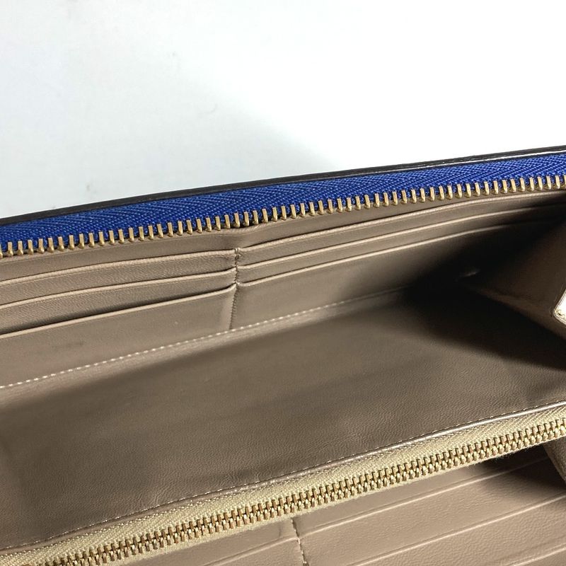 Celine Wallet Logo Leather Blue
