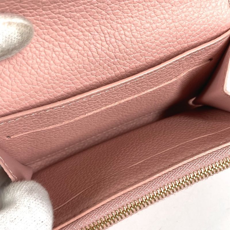Louis Vuitton Bifold Wallet Porte Monnaie Rosali Monogram Rose Pudol Pink