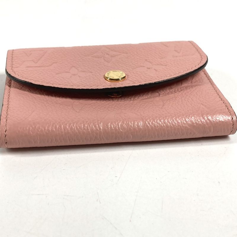 Louis Vuitton Bifold Wallet Porte Monnaie Rosali Monogram Rose Pudol Pink
