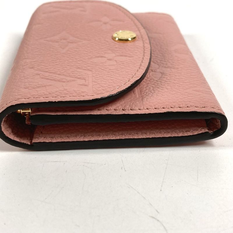 Louis Vuitton Bifold Wallet Porte Monnaie Rosali Monogram Rose Pudol Pink