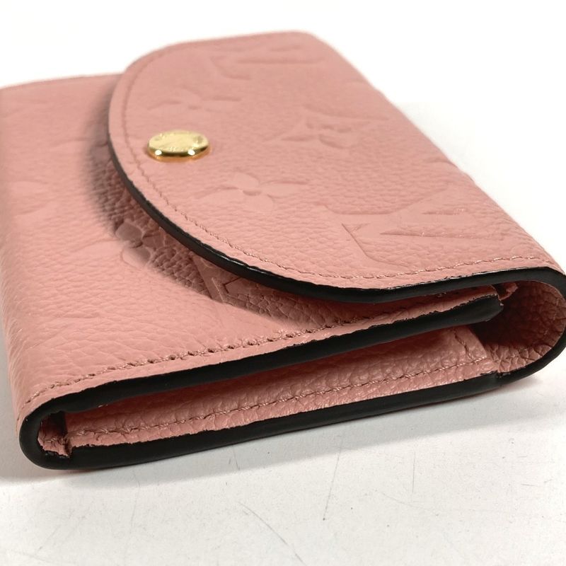 Louis Vuitton Bifold Wallet Porte Monnaie Rosali Monogram Rose Pudol Pink