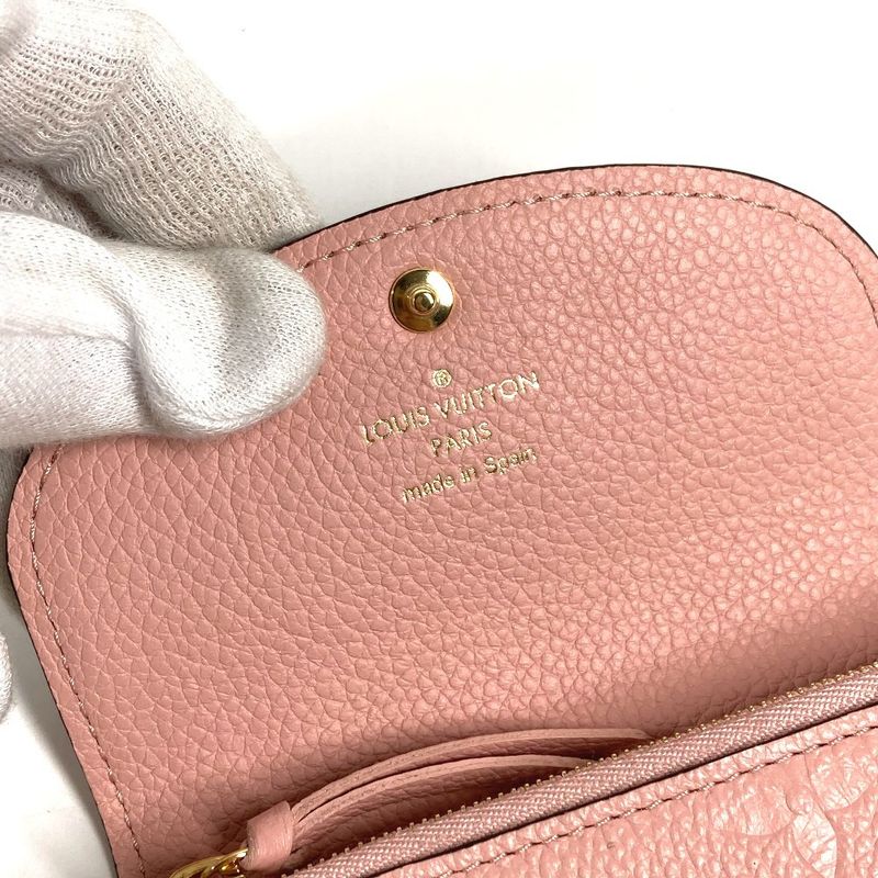 Louis Vuitton Bifold Wallet Porte Monnaie Rosali Monogram Rose Pudol Pink
