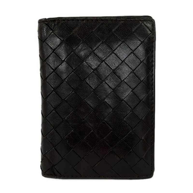 Bottega Veneta Pasque Intrecciato Dark Brown Leather Shoulder Bag