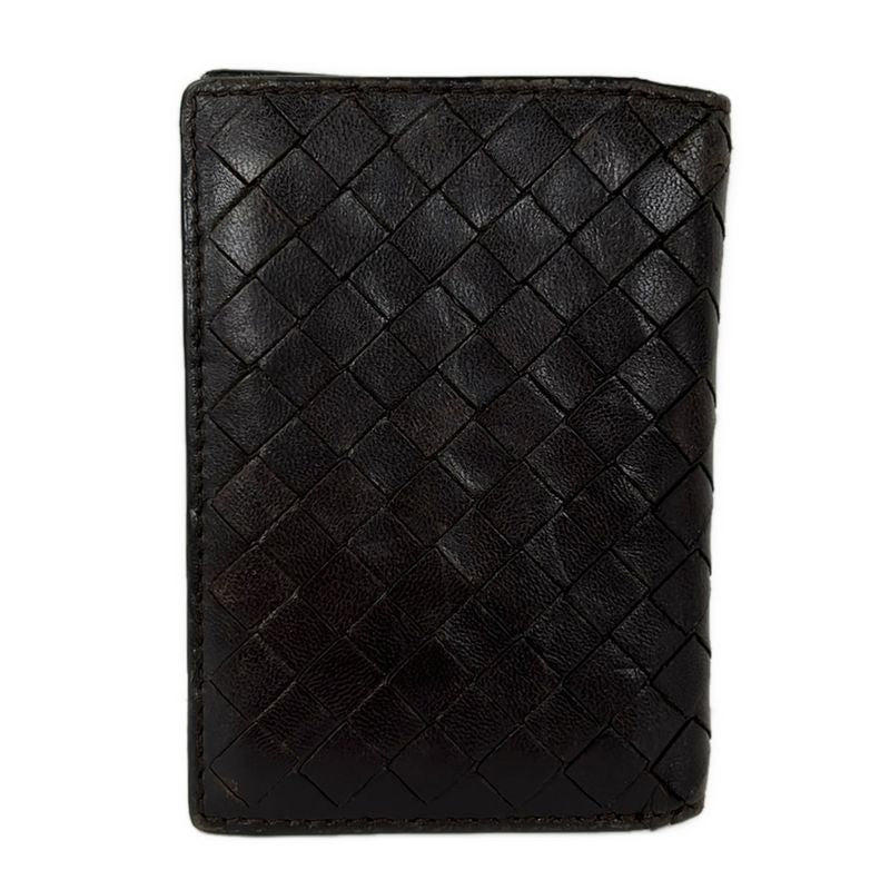 Bottega Veneta Pasque Intrecciato Dark Brown Leather Shoulder Bag