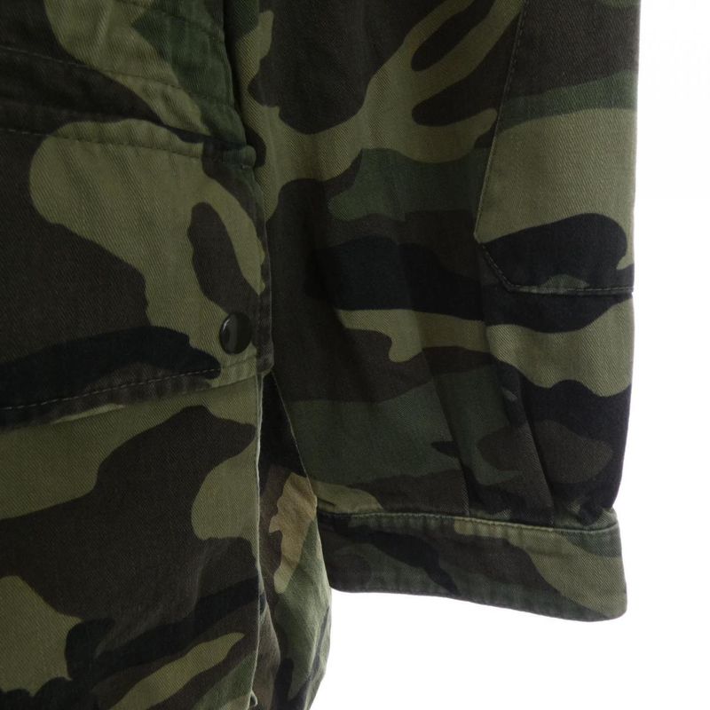 Saint Laurent Jacket Camouflage Khaki Style Camouflage