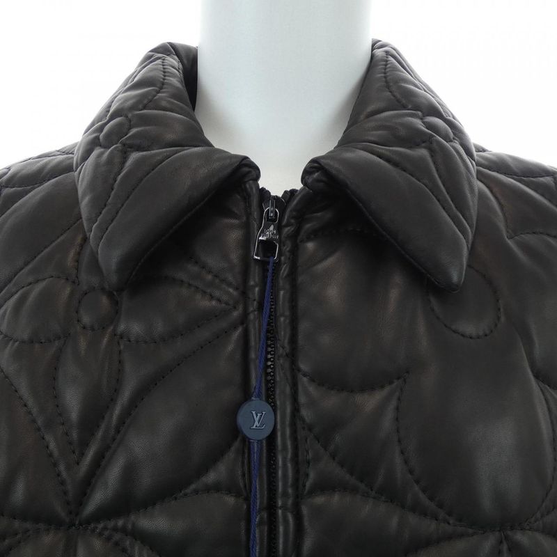 Louis Vuitton Leather Jacket Brown 54