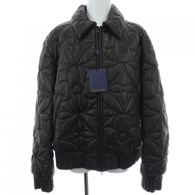 Louis Vuitton Leather Jacket Brown 54