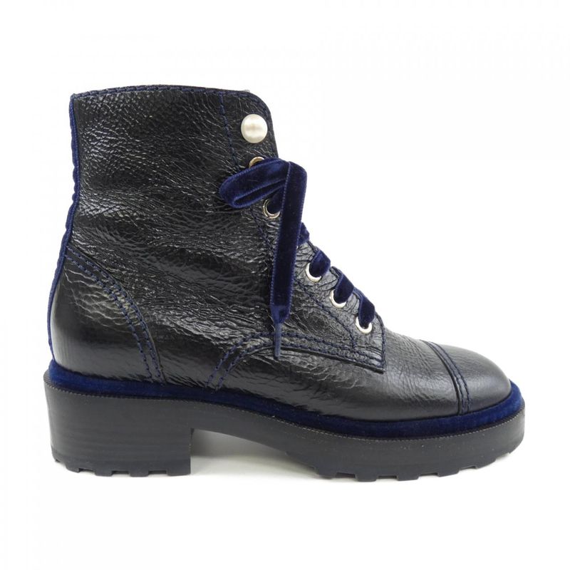 Chanel Lace Up Boots