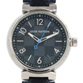 Louis Vuitton Tambour Damier Graphite SS Quartz Bracelet Dial Color: Black