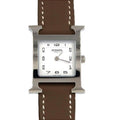 Hermes Watch SS Quartz Dial Color: White Arabic