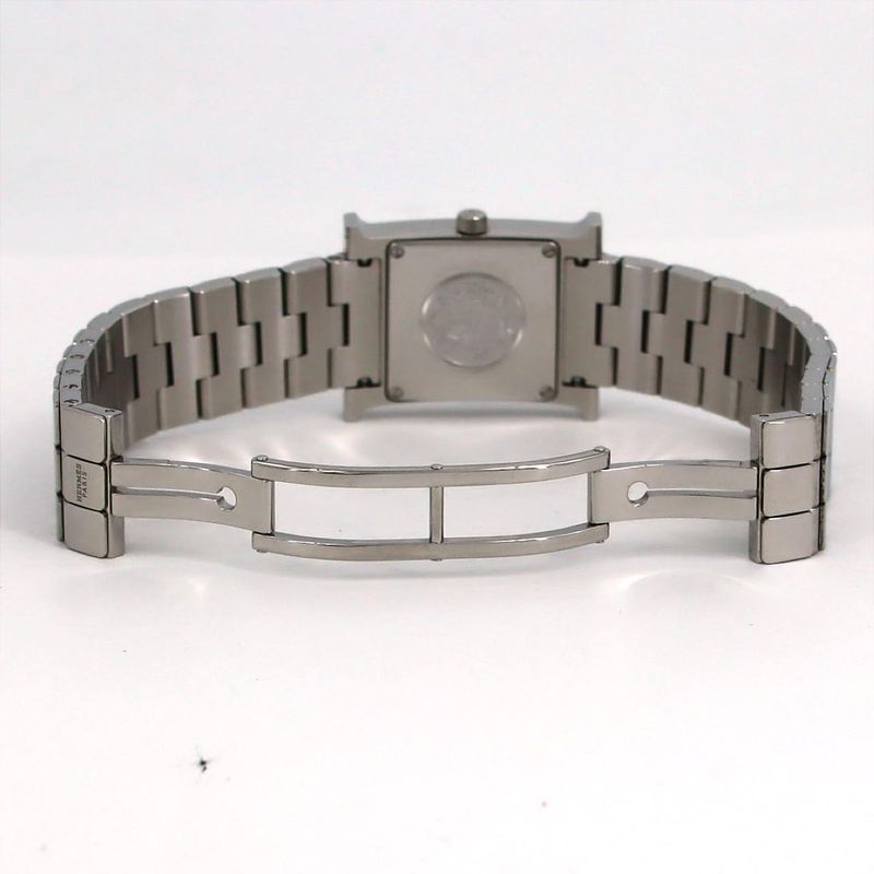 Hermes Watch SS Quartz Dial Color: White Arabic