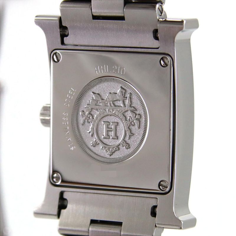 Hermes Watch SS Quartz Dial Color: White Arabic
