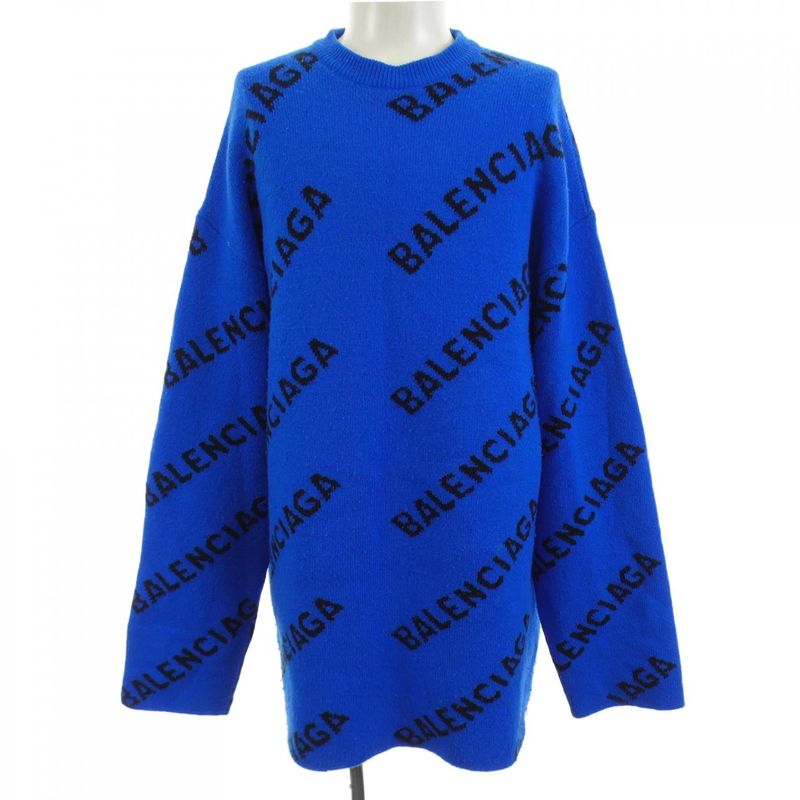 Balenciaga Wardrobe Knit Sweater Black Blue