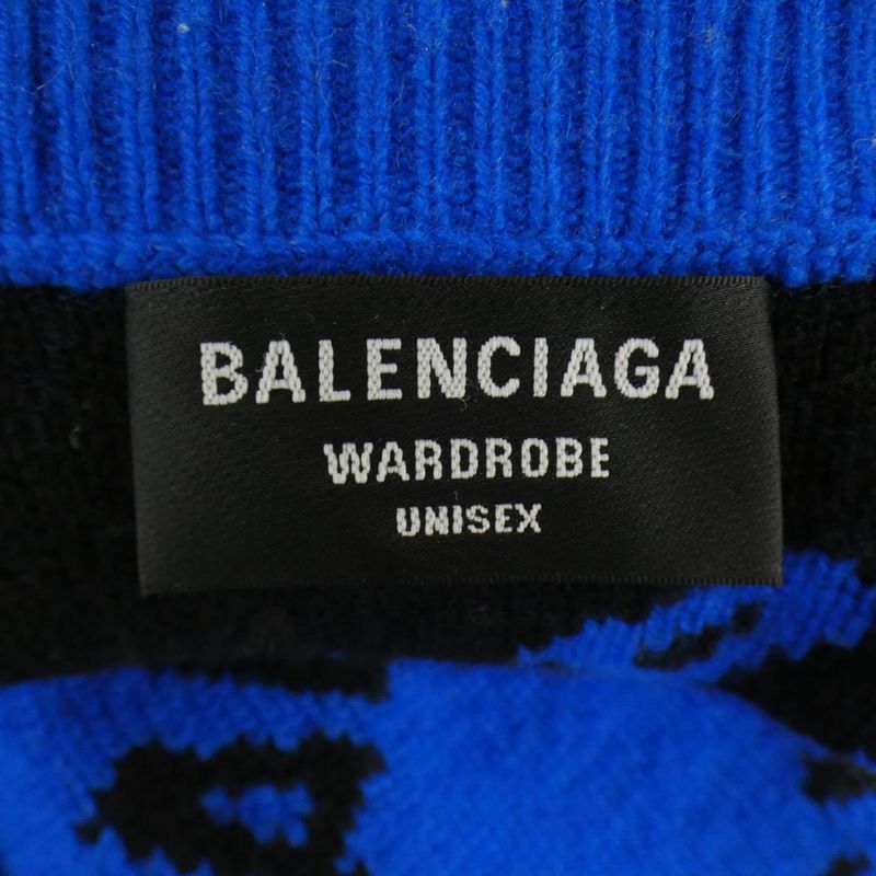 Balenciaga Wardrobe Knit Sweater Black Blue