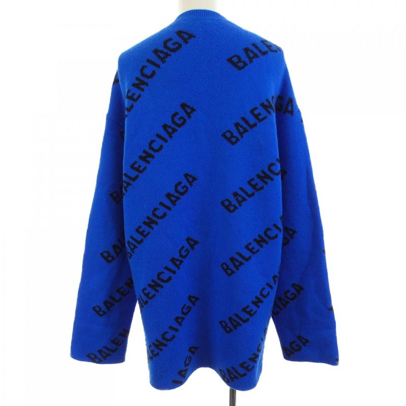 Balenciaga Wardrobe Knit Sweater Black Blue