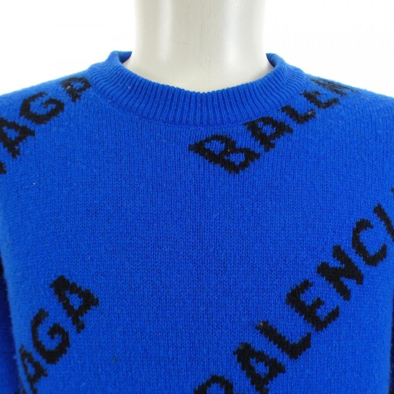 Balenciaga Wardrobe Knit Sweater Black Blue