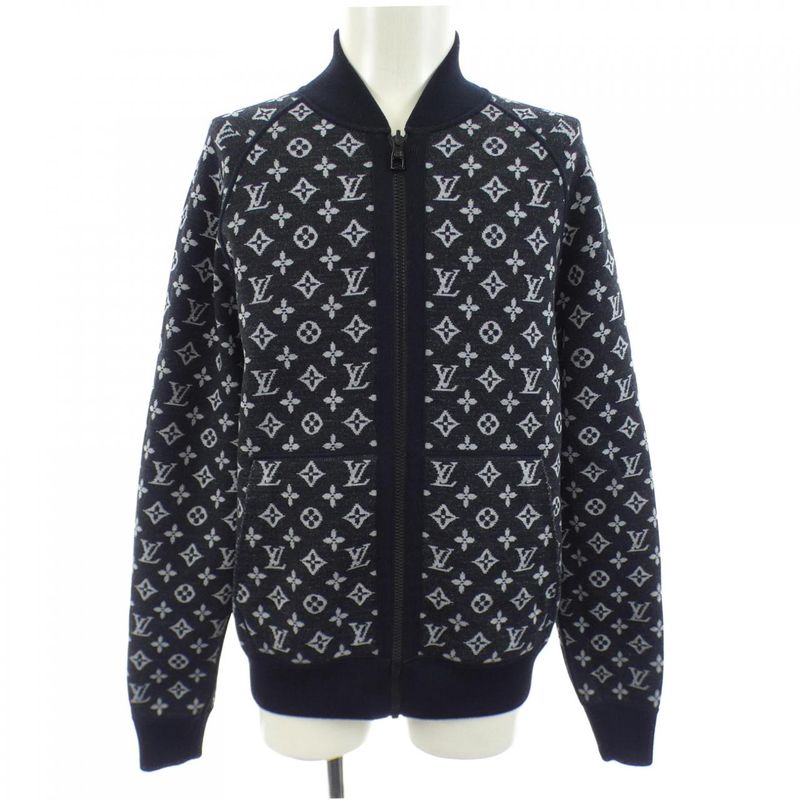 Louis Vuitton Track Top Reversible Monogram Jacket Black Gray