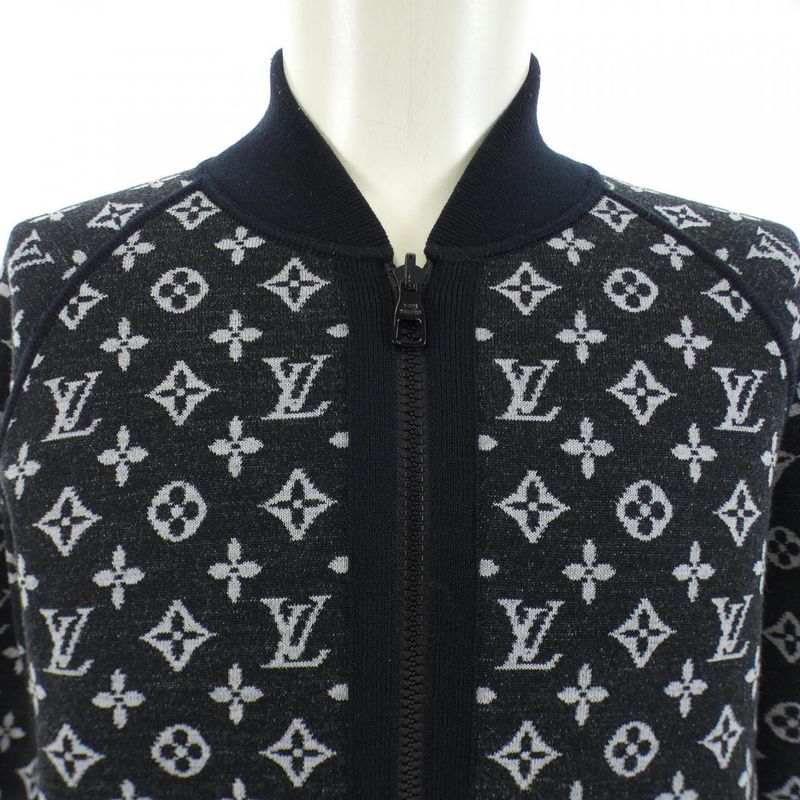 Louis Vuitton Track Top Reversible Monogram Jacket Black Gray