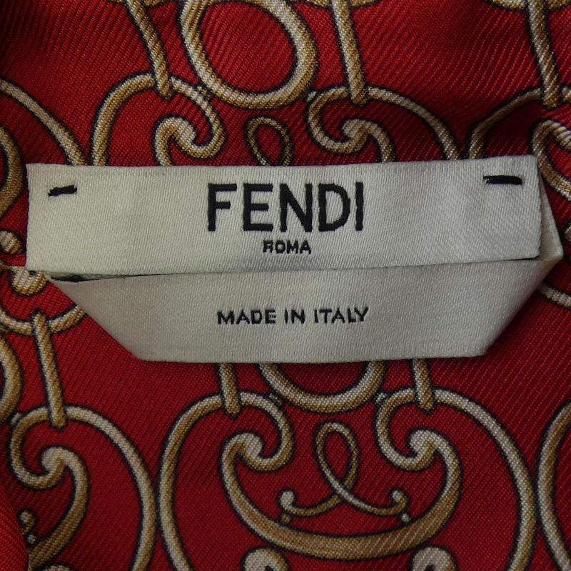 Fendi Dress Silk Brown Red
