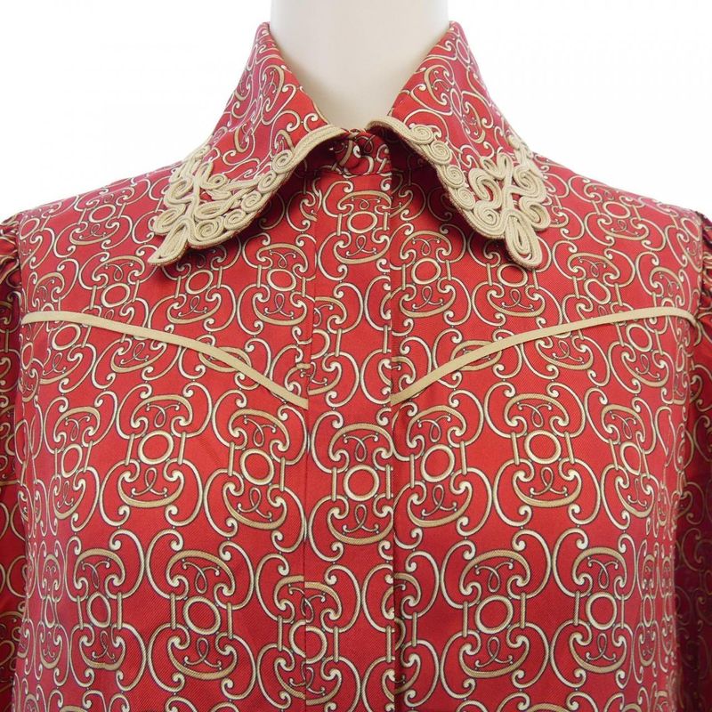 Fendi Dress Silk Brown Red