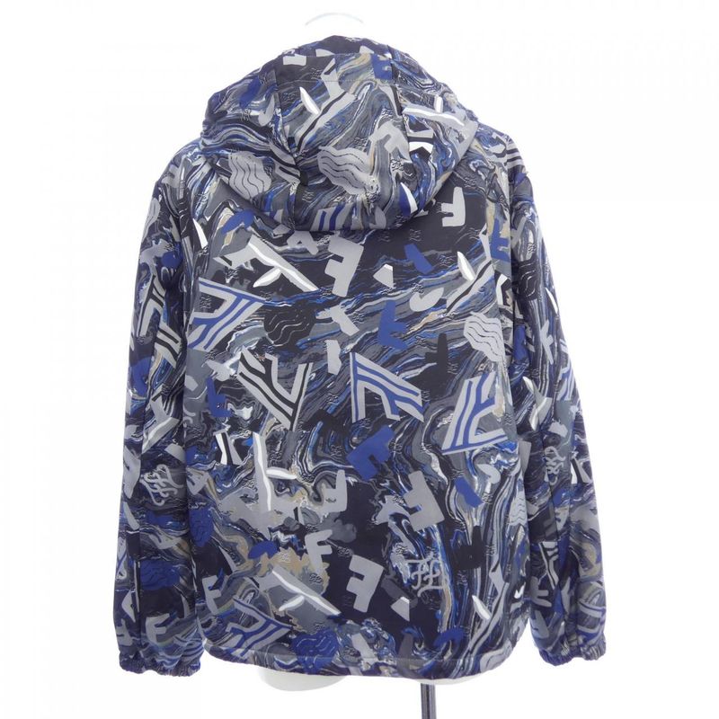 Fendi Aixy Jacket Black 46 Navy Gray