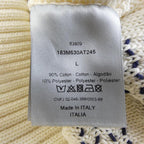 Dior Knit Sweater White Navy
