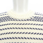 Dior Knit Sweater White Navy