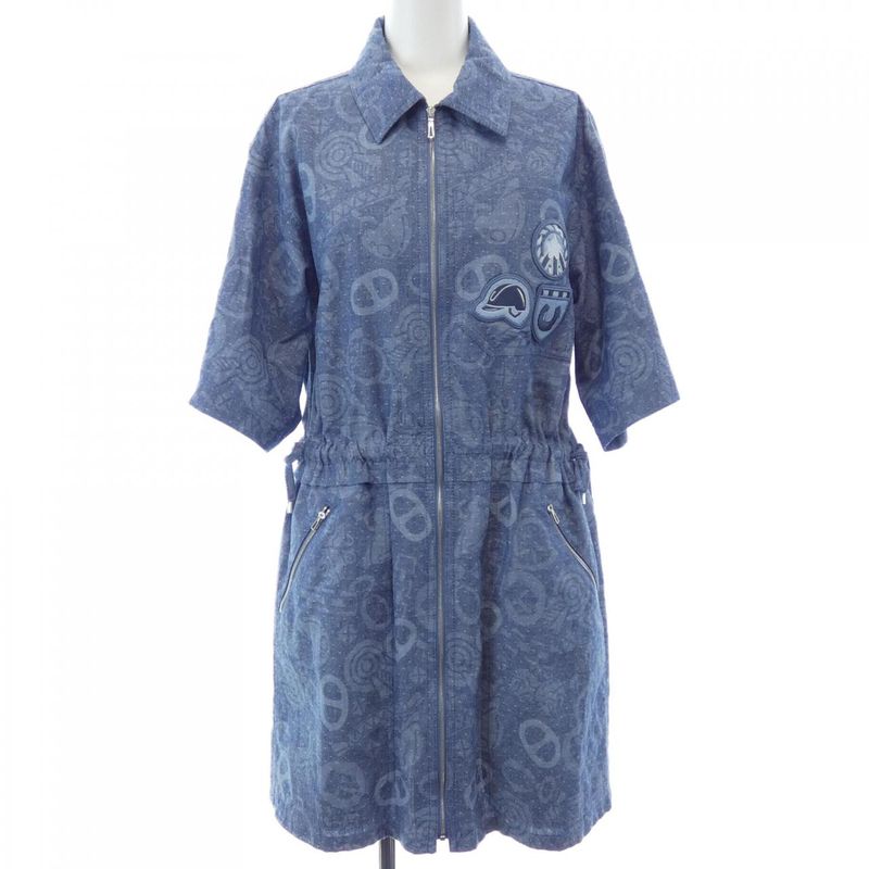Hermes Dress Blue 38 Blue-based Transparency