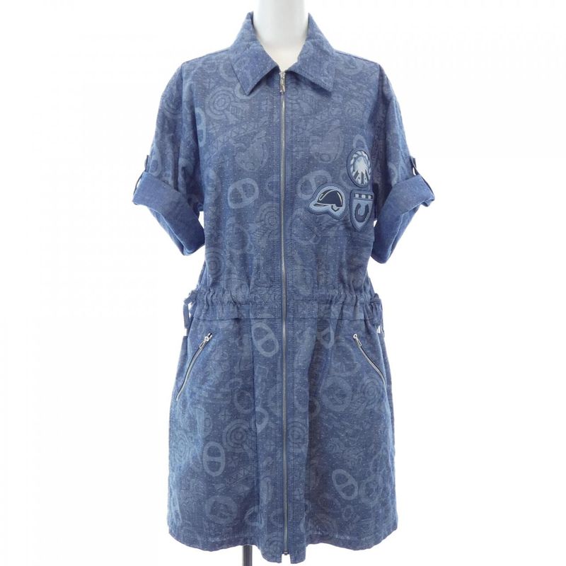 Hermes Dress Blue 38 Blue-based Transparency