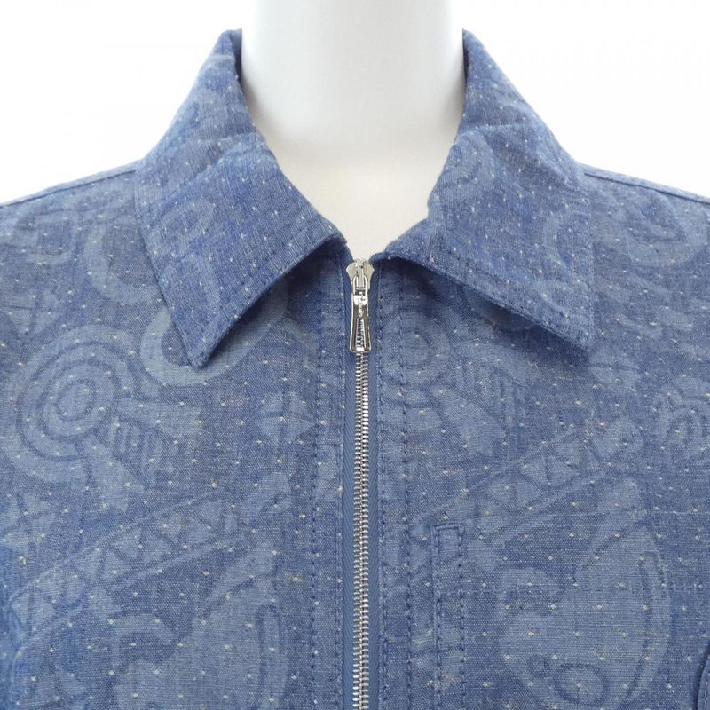 Hermes Dress Blue 38 Blue-based Transparency