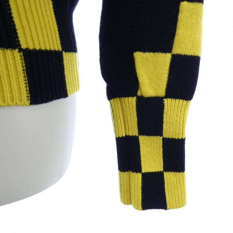 Louis Vuitton Knit Top Cashmere Black Yellow Check