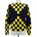 Louis Vuitton Knit Top Cashmere Black Yellow Check