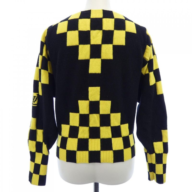 Louis Vuitton Knit Top Cashmere Black Yellow Check