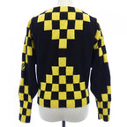 Louis Vuitton Knit Top Cashmere Black Yellow Check