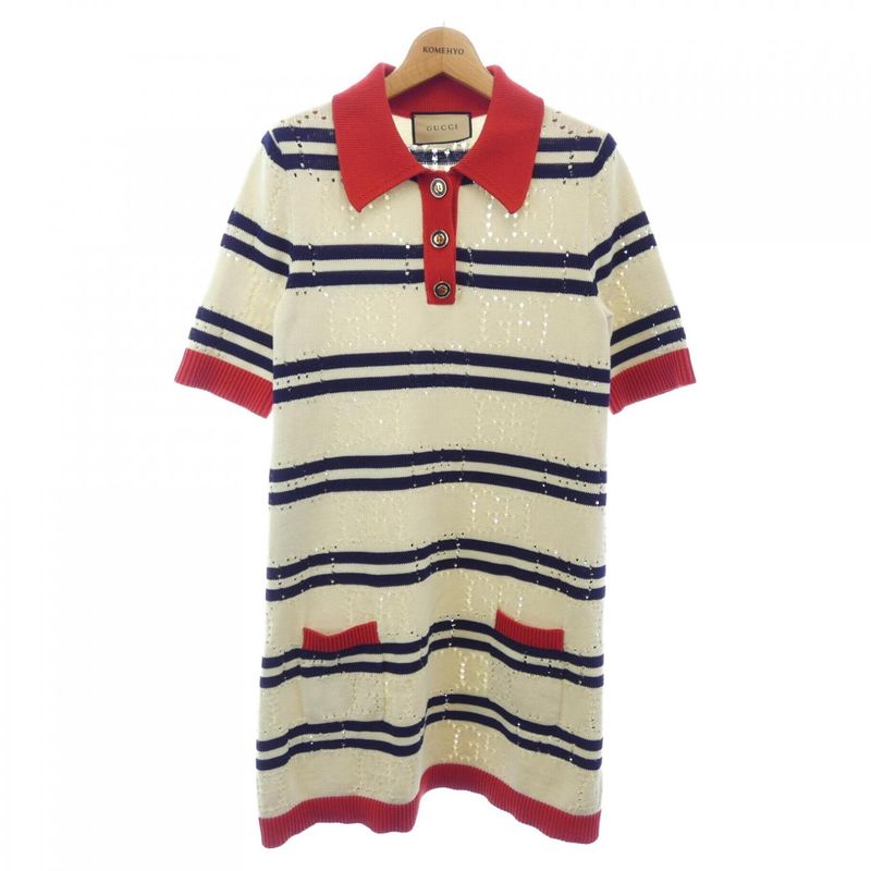 Gucci Dress Beige Transparency Red