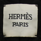 Hermes Button Coat Navy Gray White Check