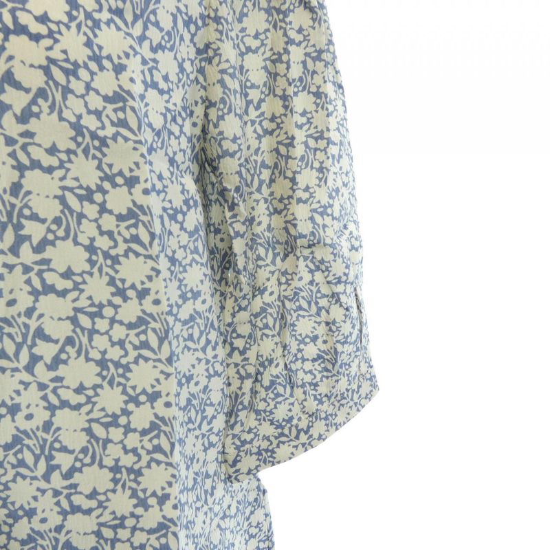 Celine S/S Shirt Silk Blue Blue-based Transparency